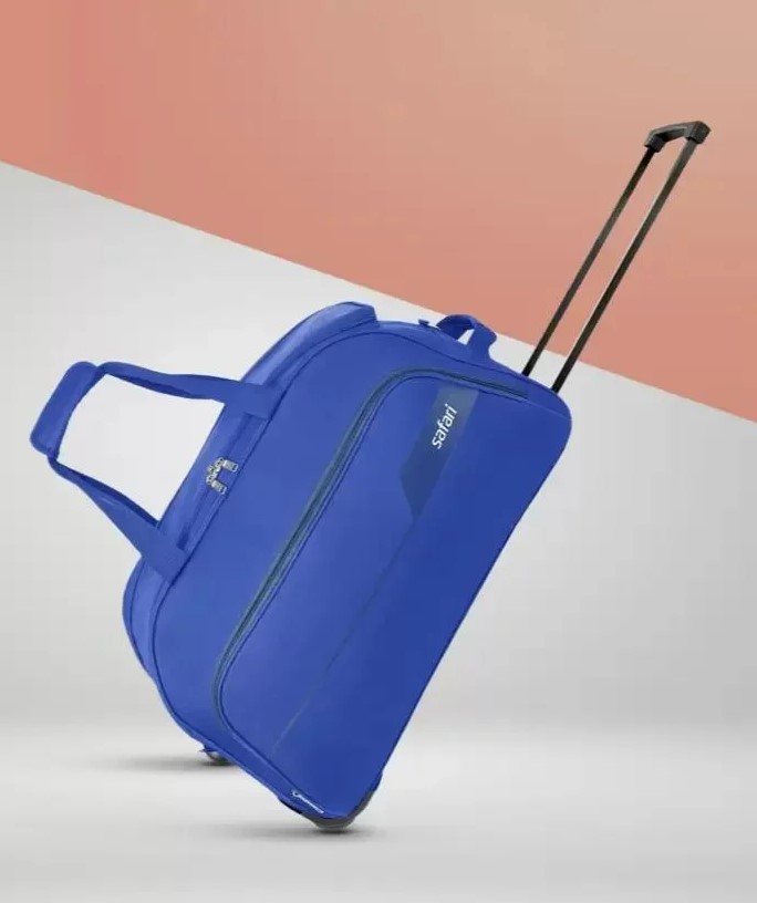 ①ariii★　幅100奥35高40 Safari LIRA 55L Strolley Duffel Bag -Blue , Luggage Bag Strolley